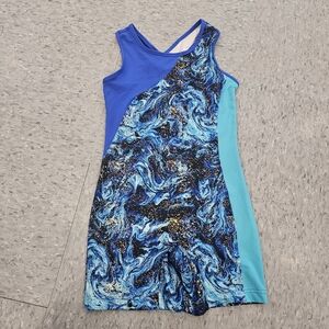 DanSkin Now [ New | L/G (10-12) ] Gymnastics Leotards Short Sleeve and Pants